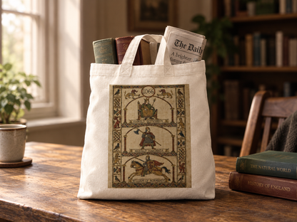 Medieval 1066 tote bag with reinforced double-stitched handles