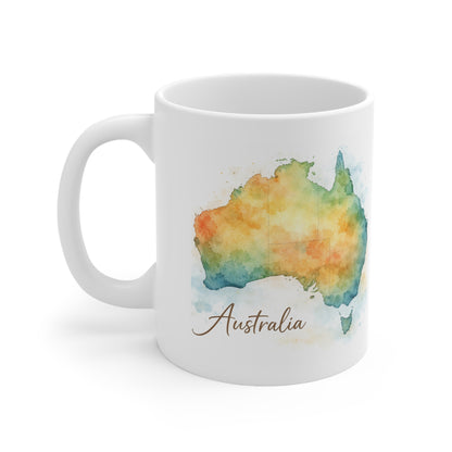 Australia Atlas Mug — Travel Gift for Aussies & Australia Lovers