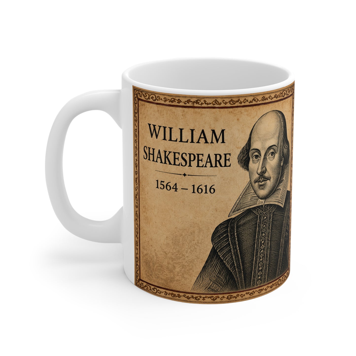 Shakespeare Portrait Mug — Literary Gift for Book Lovers & English Teachers