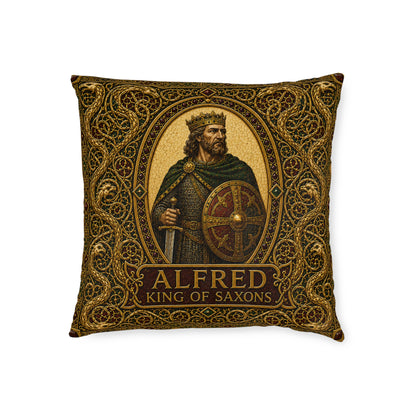 Alfred the Great Saxon King Cushion — Regal History Gift Throw Pillow