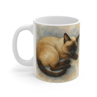 Watercolor Siamese Cat Mug