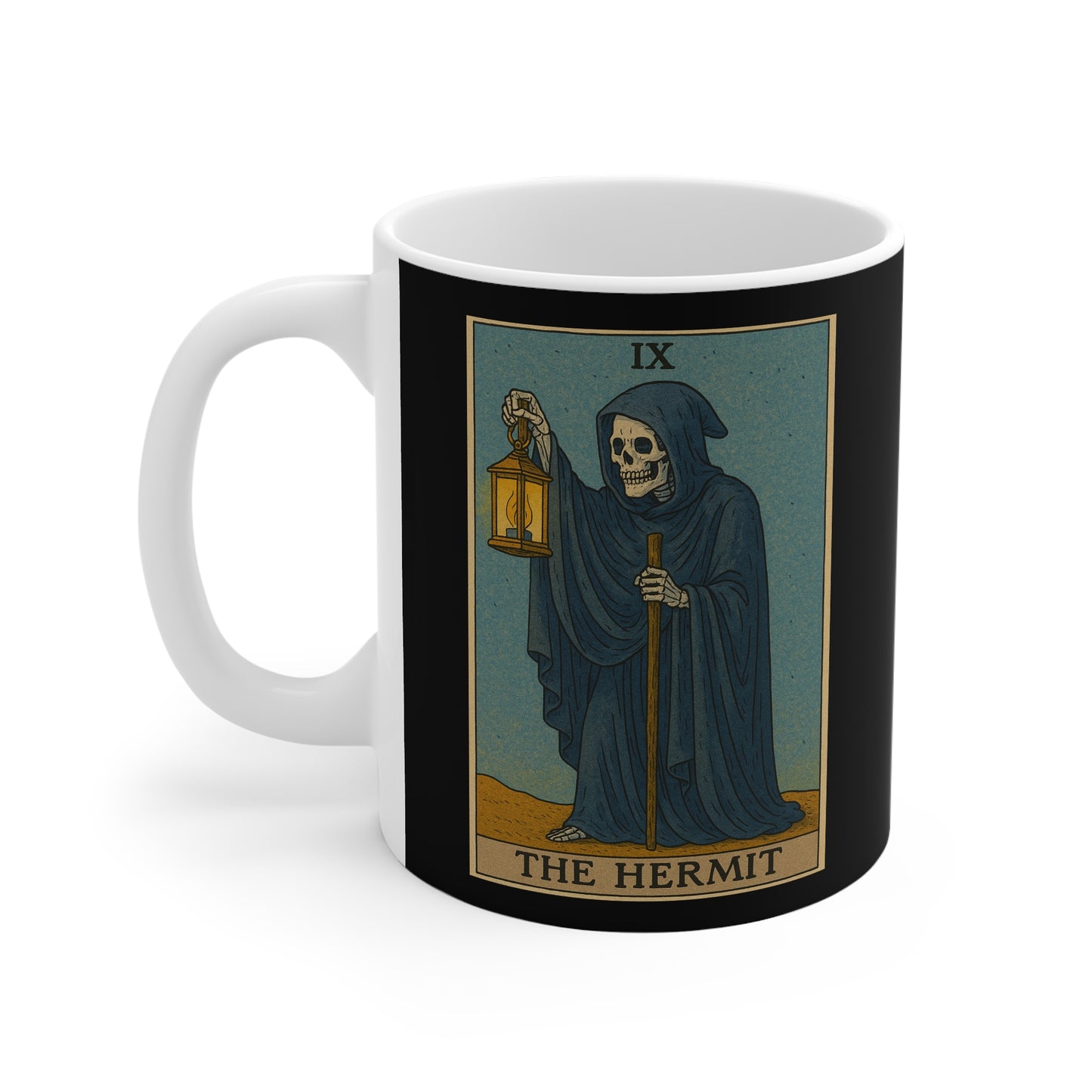 Hermit Skeleton Tarot Card Mug