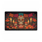 Sugar skull, candles and marigold print detail on the Day of the Dead desk mat