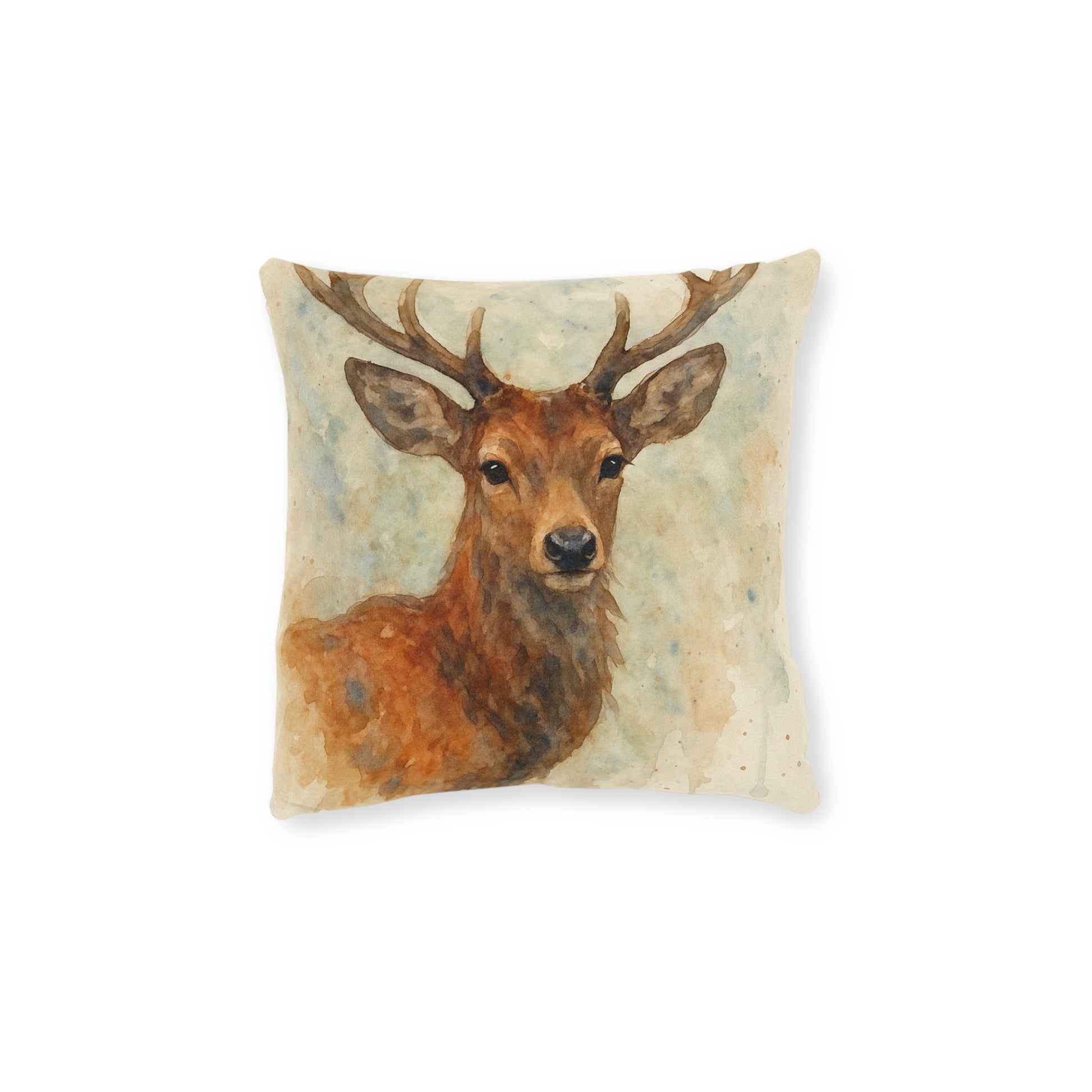 Majestic Stag Throw Cushion — Wildlife Gift for Country Home Decor
