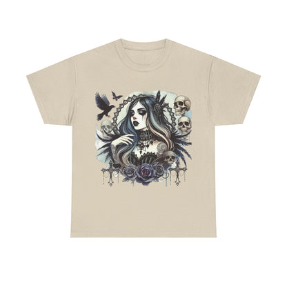 Gothic Girl Skull & Roses T-Shirt