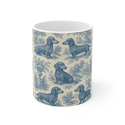 Dachshund Themed: Toile de Jouy Coffee Mug
