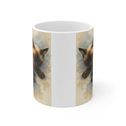 Watercolor Siamese Cat Mug