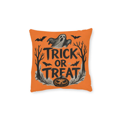 Halloween Square Pillow - Trick or Treat Decorative Cushion