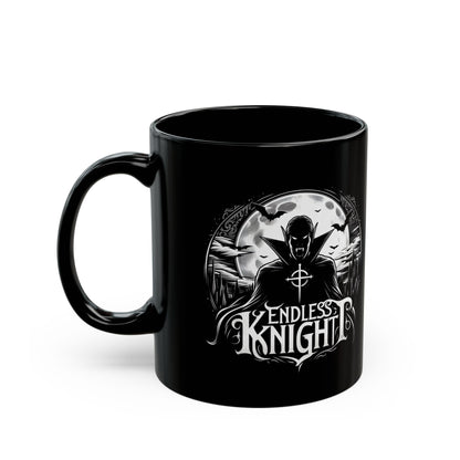 Endless Knight Logo Black Mug — Gothic Gift for Dark Aesthetic Fans