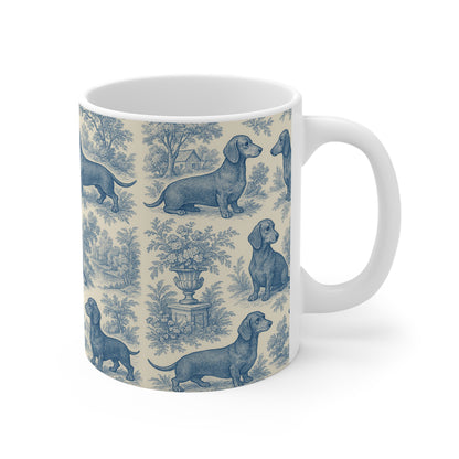 Dachshund Themed: Toile de Jouy Coffee Mug