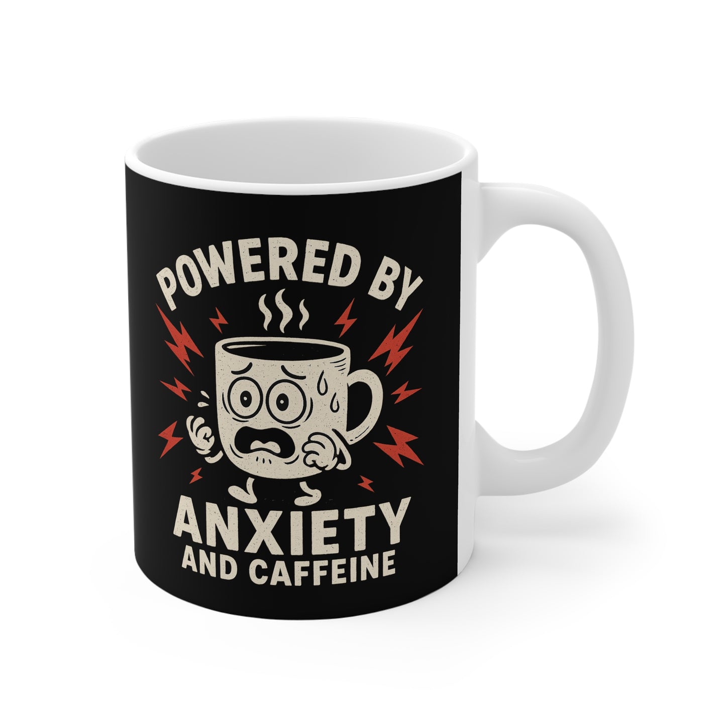 Anxiety and Caffeine, Funny Coffee Mug