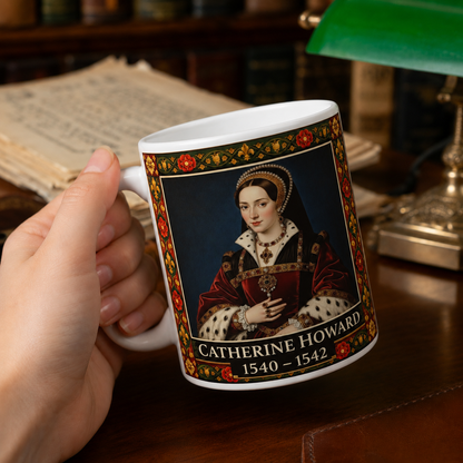 Catherine Howard Portrait Mug — Tudor History Gift for History Lovers