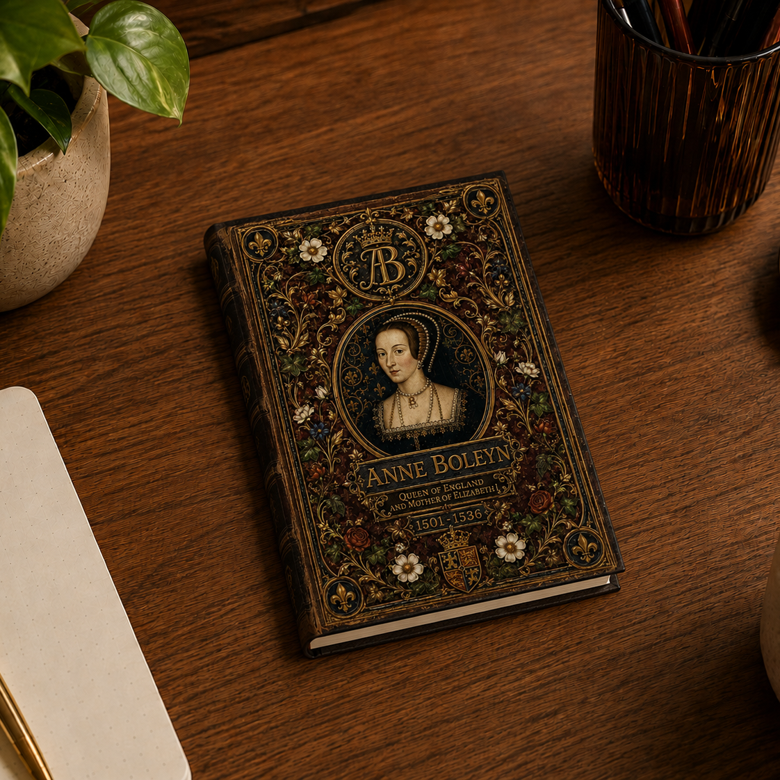 Anne Boleyn Hardback Journal — Tudor History Gift for Writers & Historians